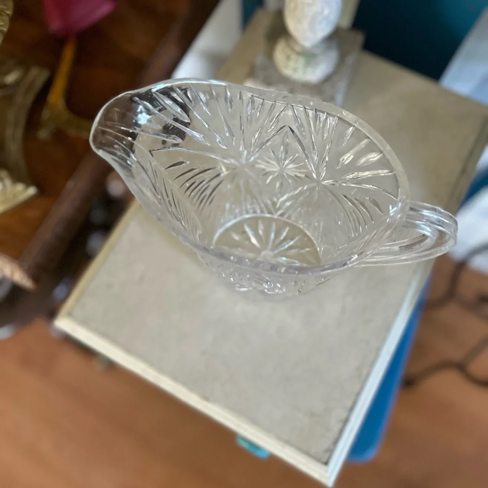 Vintage Diamond Cut Lucite Pitcher
